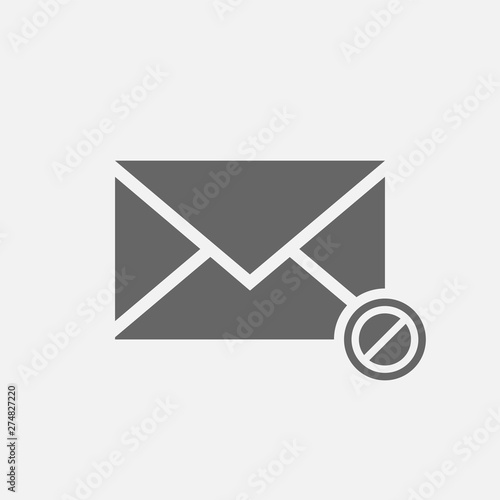 Secret mail icon, safe mail icon isolated on white background. Vector illustration.