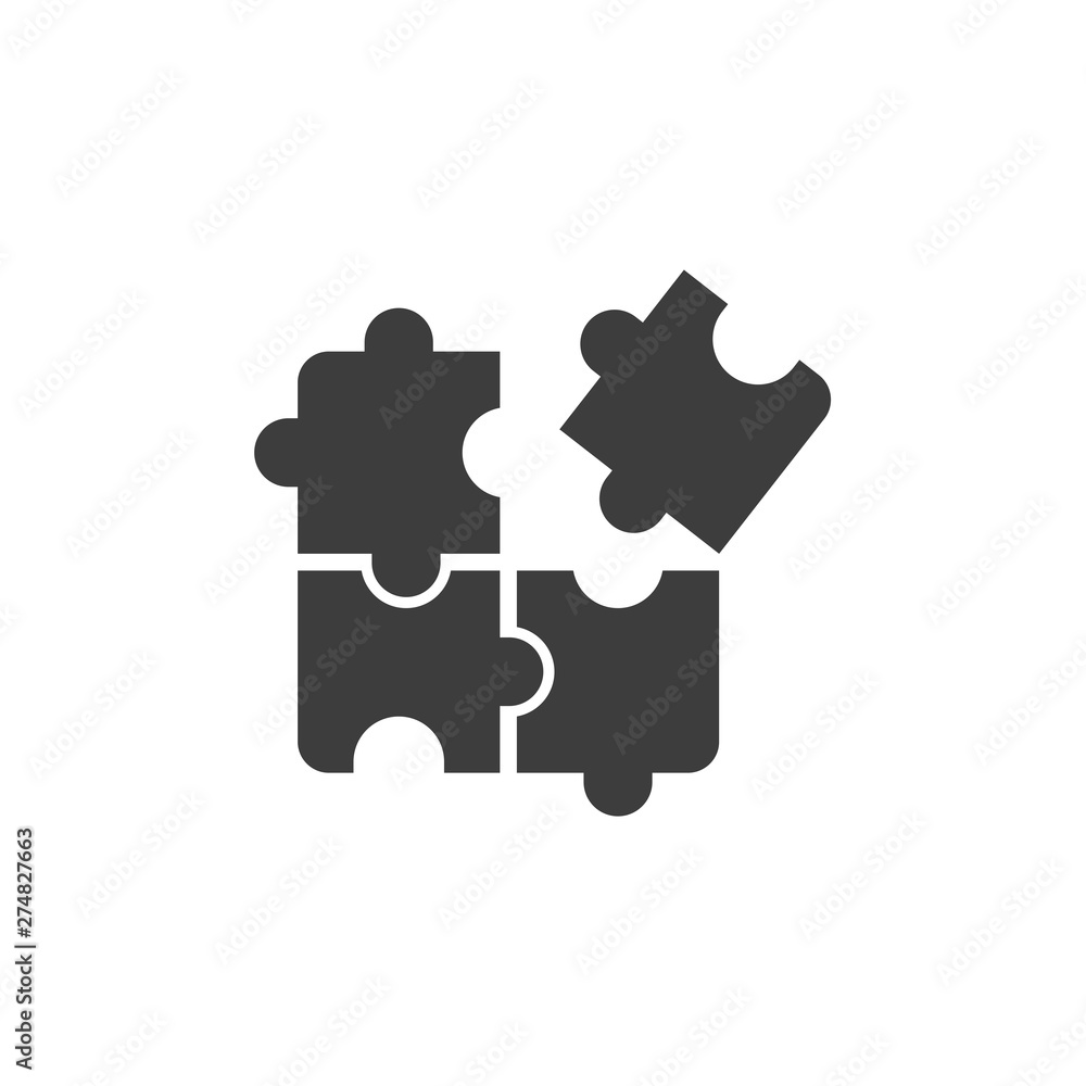Puzzle icon template black color editable. Puzzle symbol Flat vector sign isolated on white background. Simple logo vector illustration for graphic and web design. Puzzle icon template black color editable. Puzzle symbol Flat vector sign isolated on white background. Simple logo vector illustration for graphic and web design.
