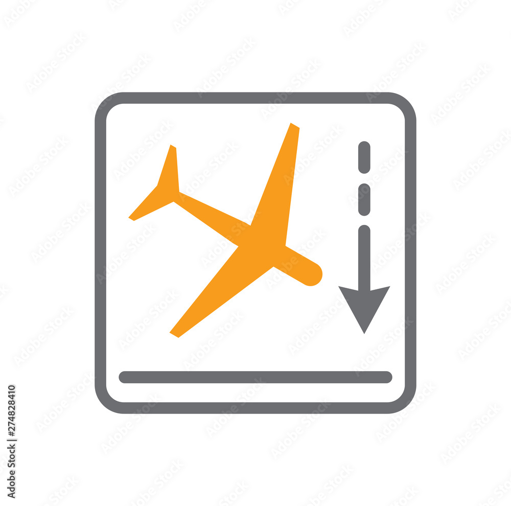 Airport related icon on background for graphic and web design. Simple vector sign. Internet concept symbol for website button or mobile app.
