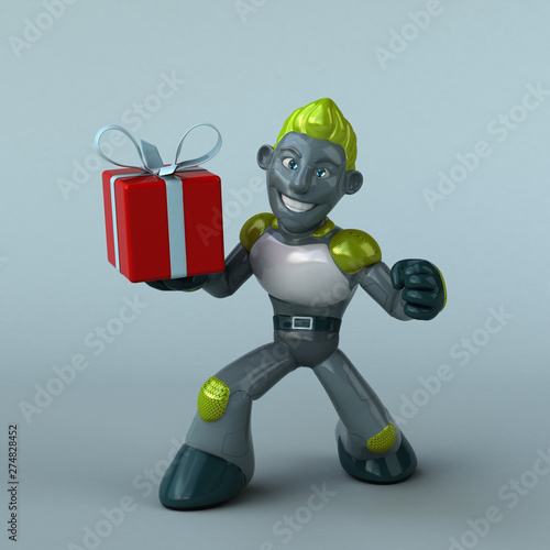 Green Robot - 3D Illustration