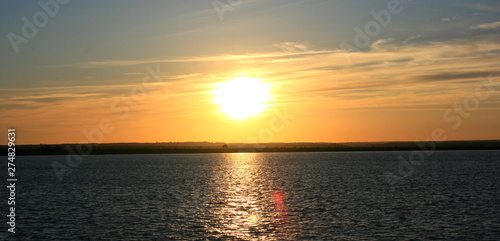 Fototapeta Naklejka Na Ścianę i Meble -  sunset in the sea Huelva Spain