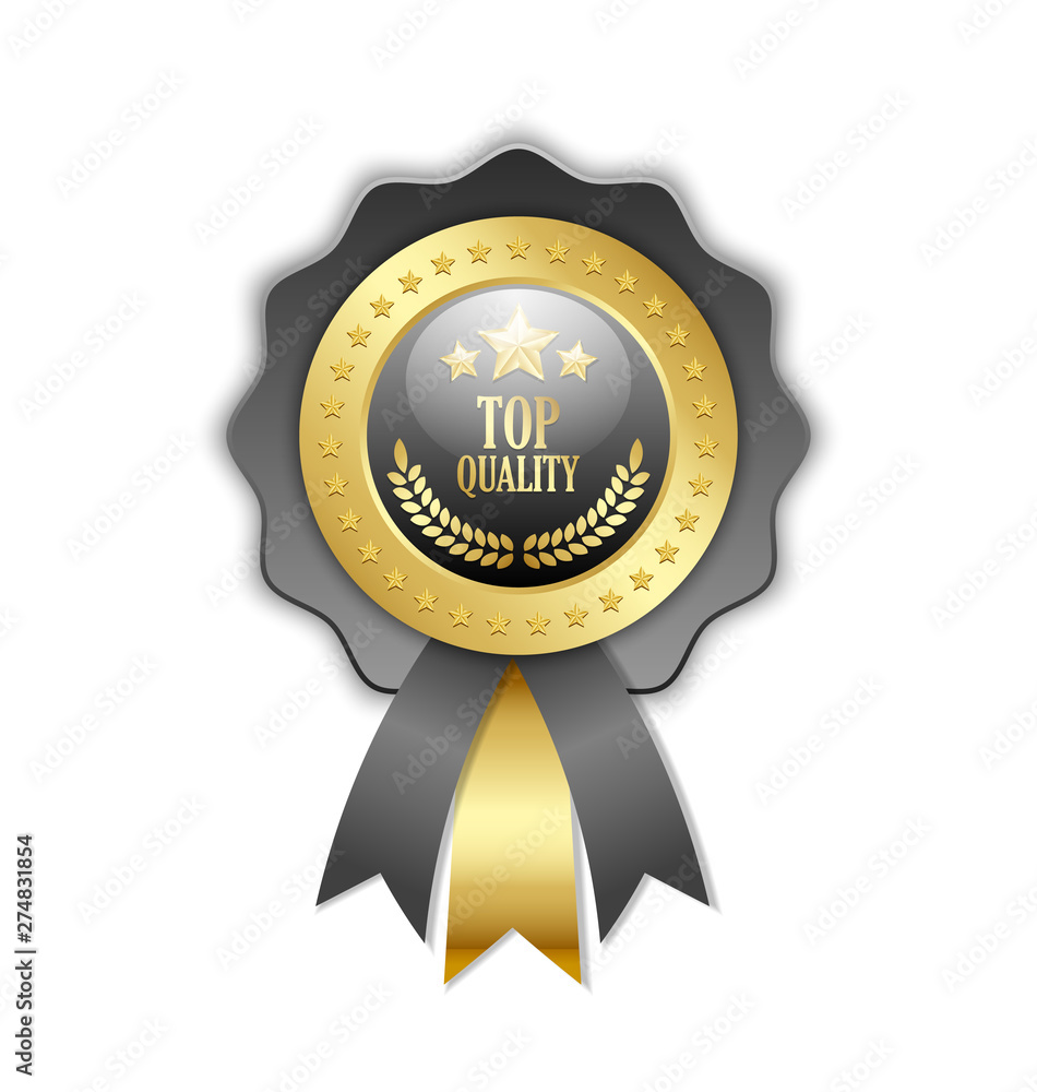 Naklejka premium Top quality rosette placed on white background