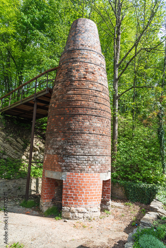 old lime kiln (Vapenna pec) in Vendryne village in Beskydy mountains in Czech republic photo