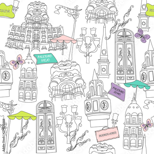 Buenos Aires pattern seamless design graphic