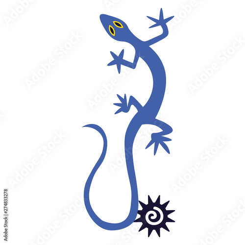 Lizard isolated on white background