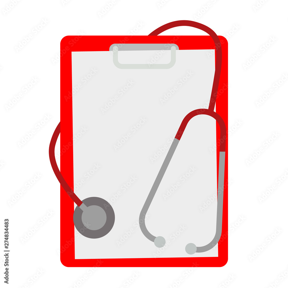 Checkup list isolated on white background Checkup list isolated on white background