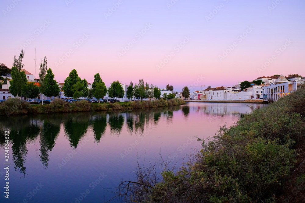 View on the river Gilao and on the old city of Tavira.