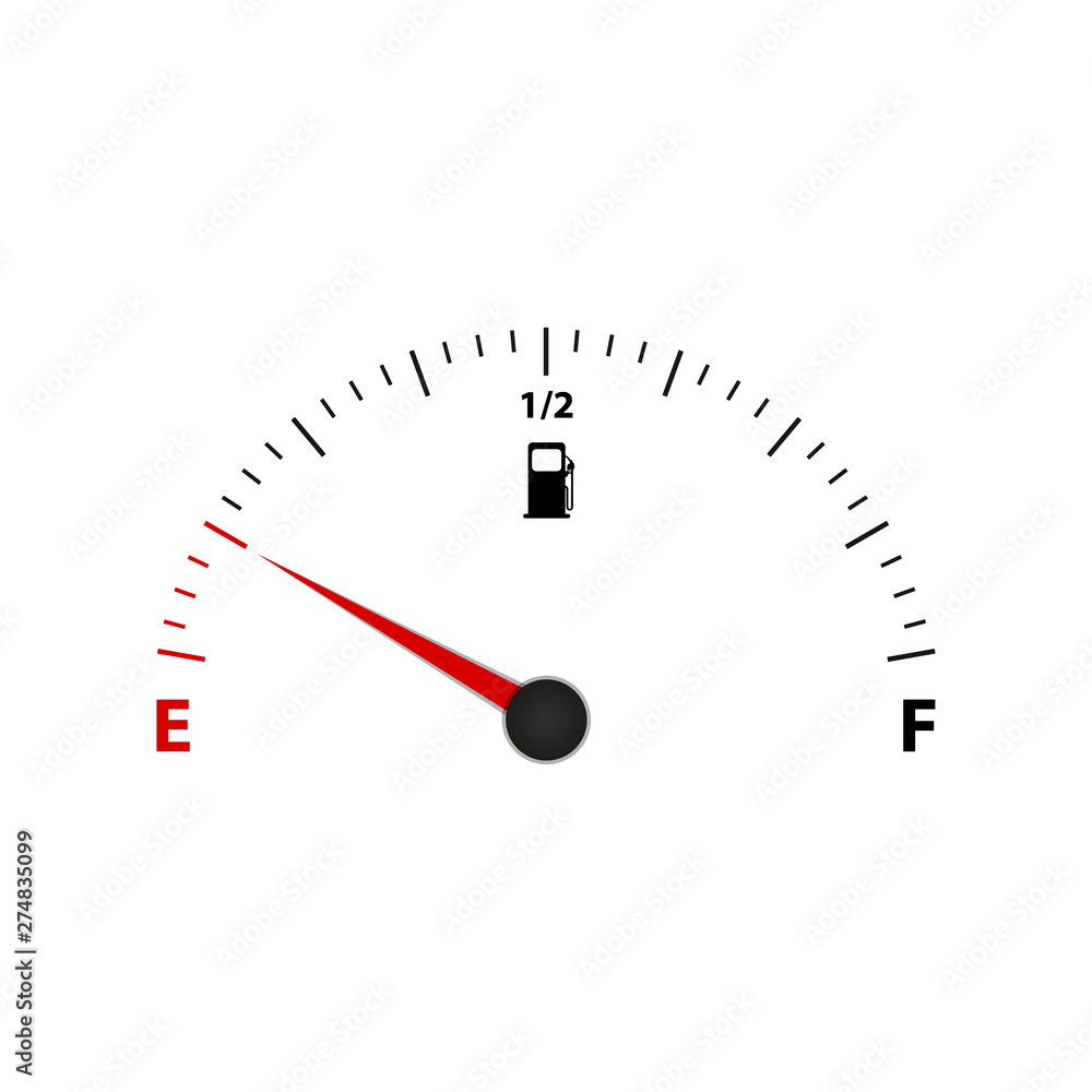 Fuel Gauge Meter - Vector Illustration - Isolated On White Background Fuel Gauge Meter - Vector Illustration - Isolated On White Background
