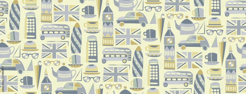 London pattern seamless design graphic