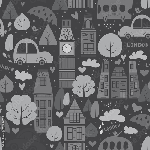 London pattern seamless design graphic
