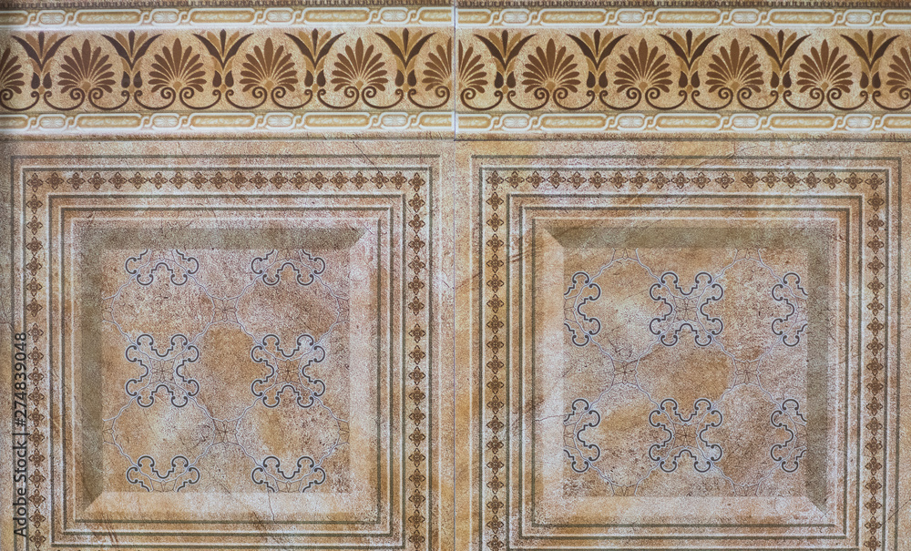 marble tile with floral pattern for the kitchen