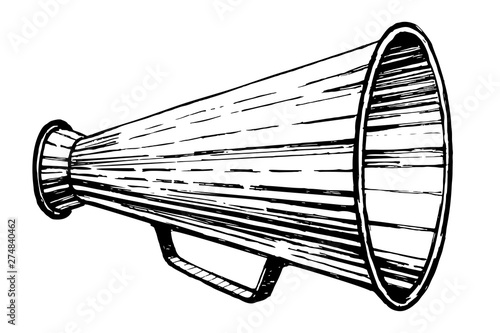 Retro loudspeaker sketch