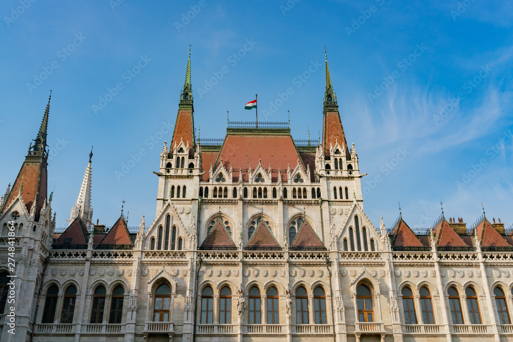 Exterior view of the Hungarian Parliament Building