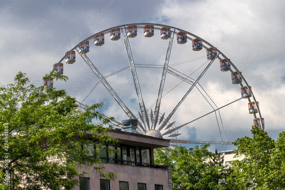View of the ferris wheel in Budapest, Hungary View of the ferris wheel in Budapest, Hungary