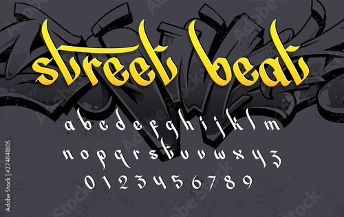 Street Beat Graffiti Style Alphabet