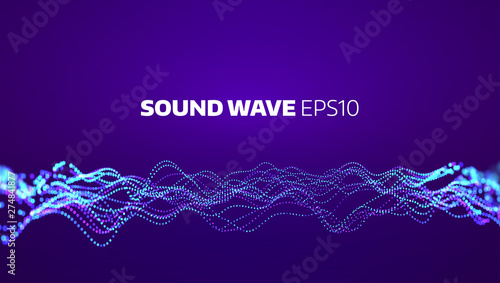 Soud wave vector abstract background. Electronic element equalizer. Music motion signal