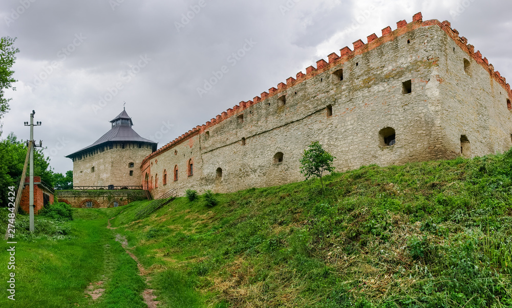 Western defense wall of mediaeval Medzhybizh fortress, Khmelnytska Oblast, Ukraine