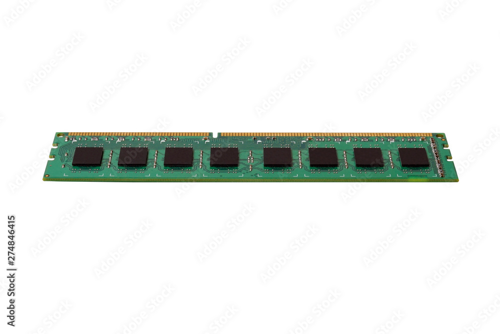 8 GB RAM Arbeitsspeicher Chip mit weißem Hintergrund 8 GB RAM Arbeitsspeicher Chip mit weißem Hintergrund