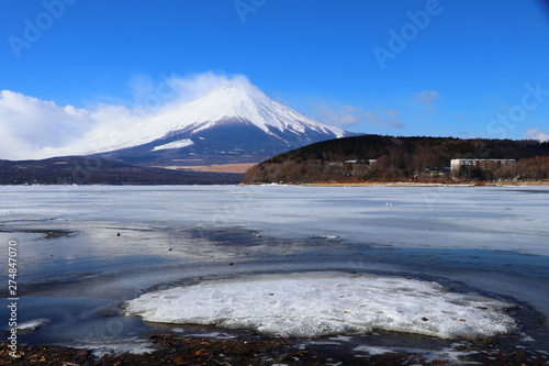 氷湖の富士