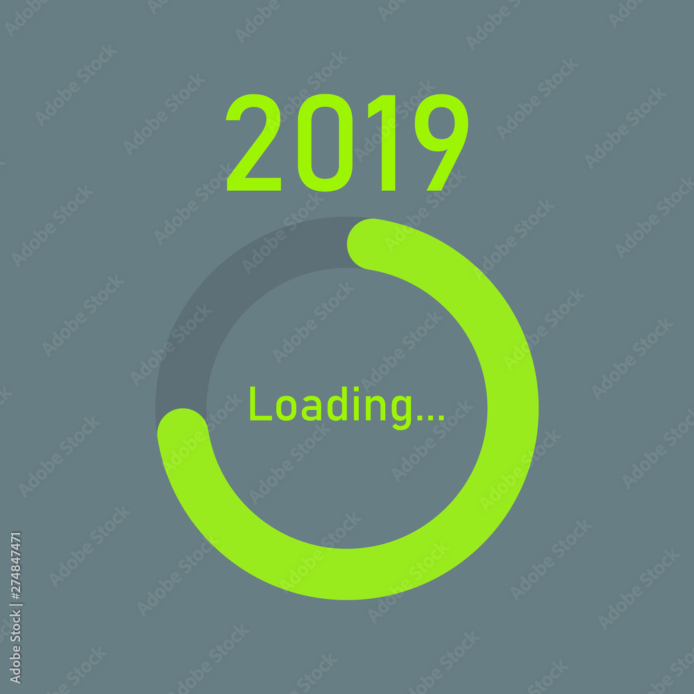 progress bar year 2018 to 2019 loading vector illustration progress bar year 2018 to 2019 loading vector illustration