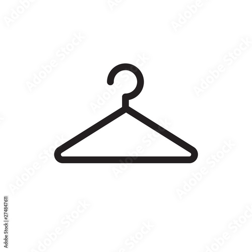 Hanger icon isolated. Clothes hanger silhouette collection