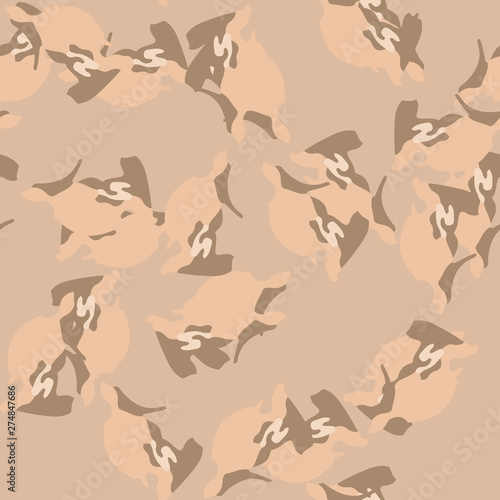 Sand camouflage of various shades of beige and brown colors