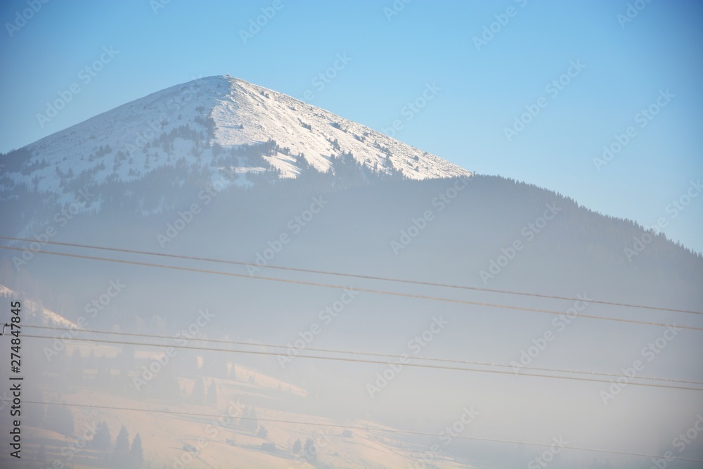 mountains in winter