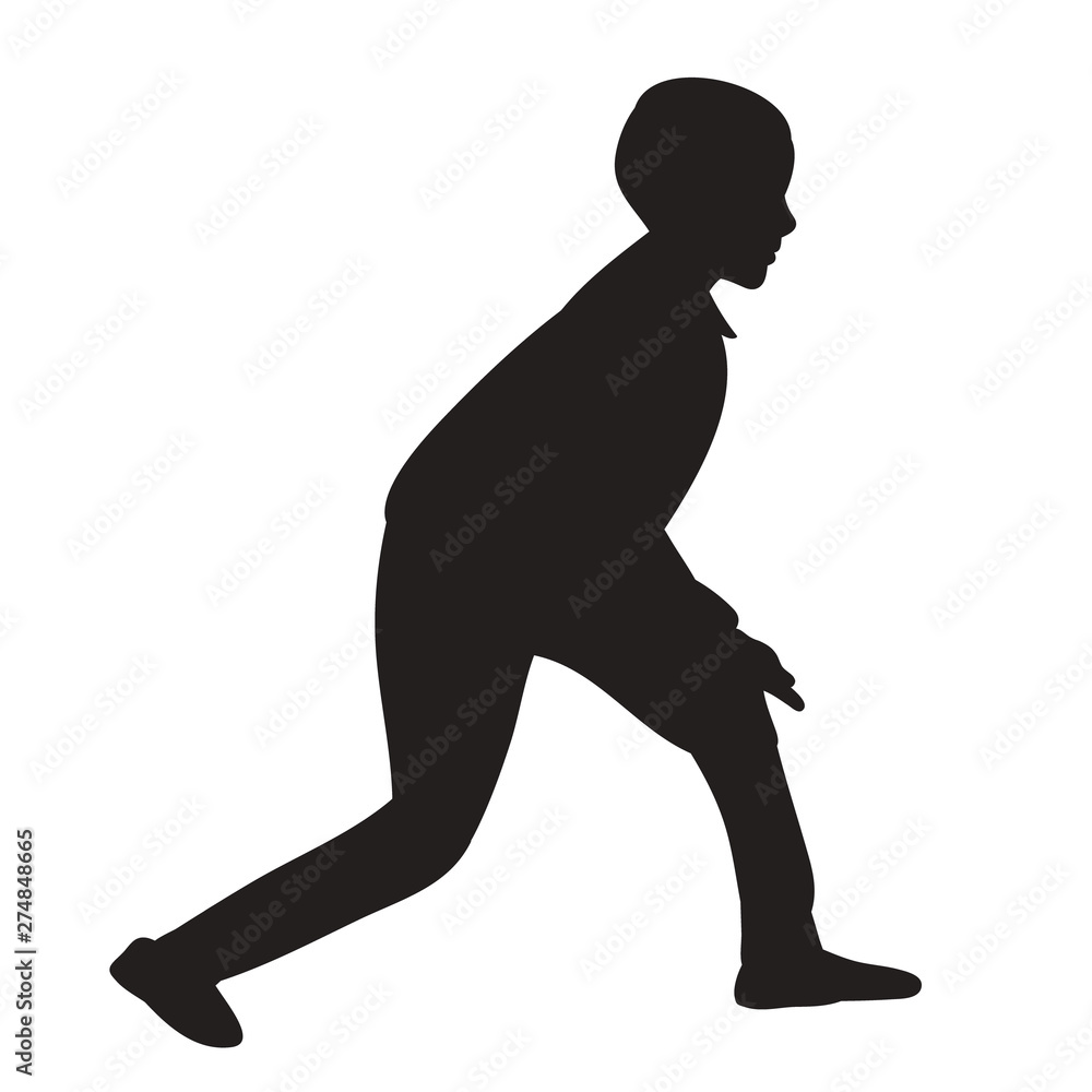 isolated, black silhouette boy, guy isolated, black silhouette boy, guy