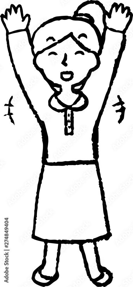 Monochrome Illustration of a woman face and pose 2 Monochrome Illustration of a woman face and pose 2