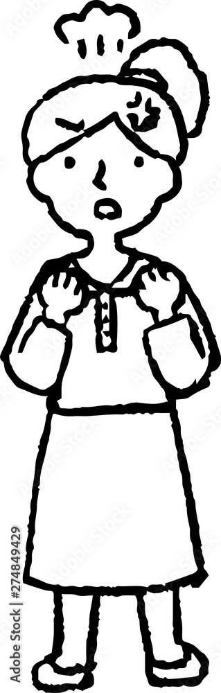 Monochrome Illustration of a woman face and pose 2 Monochrome Illustration of a woman face and pose 2