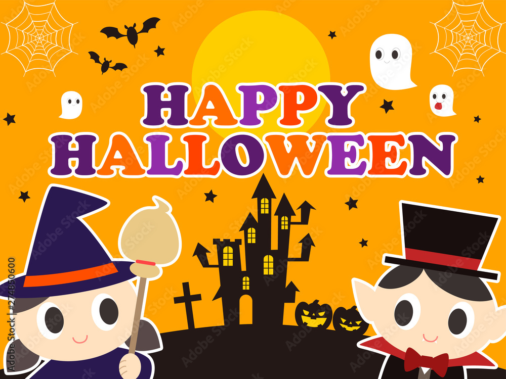 かわいいハロウィンの景色のイラストセット Stock Vector Adobe Stock かわいいハロウィンの景色のイラストセット Stock Vector Adobe Stock