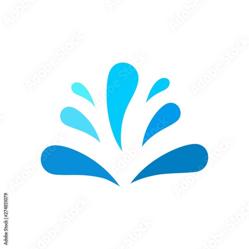 Water Splash Element Logo Icon