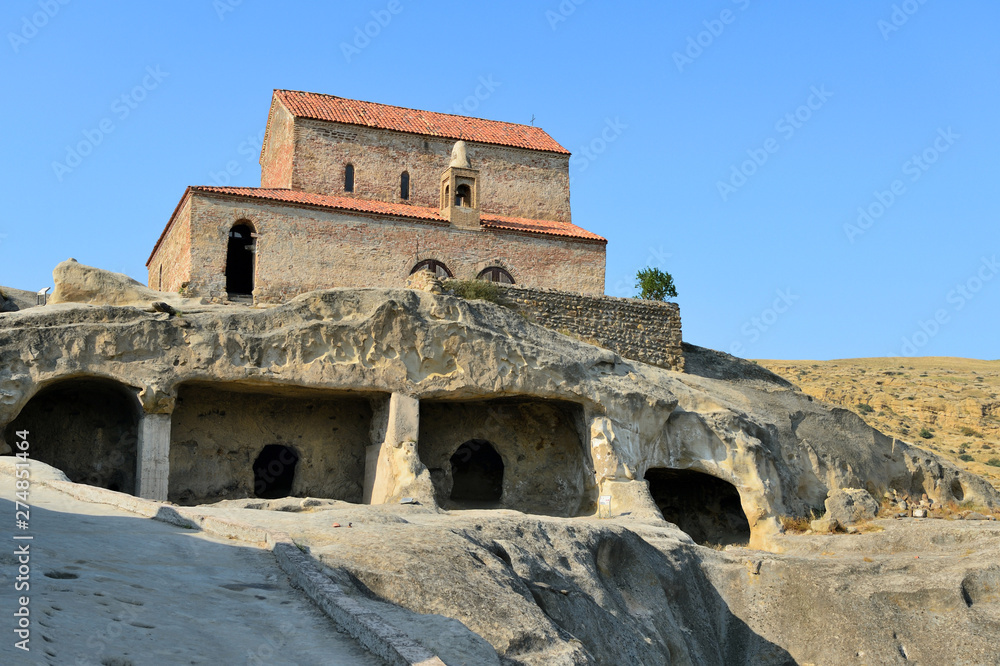 Ancient cave city Uplistsikhe on a bright summer day, Georgia