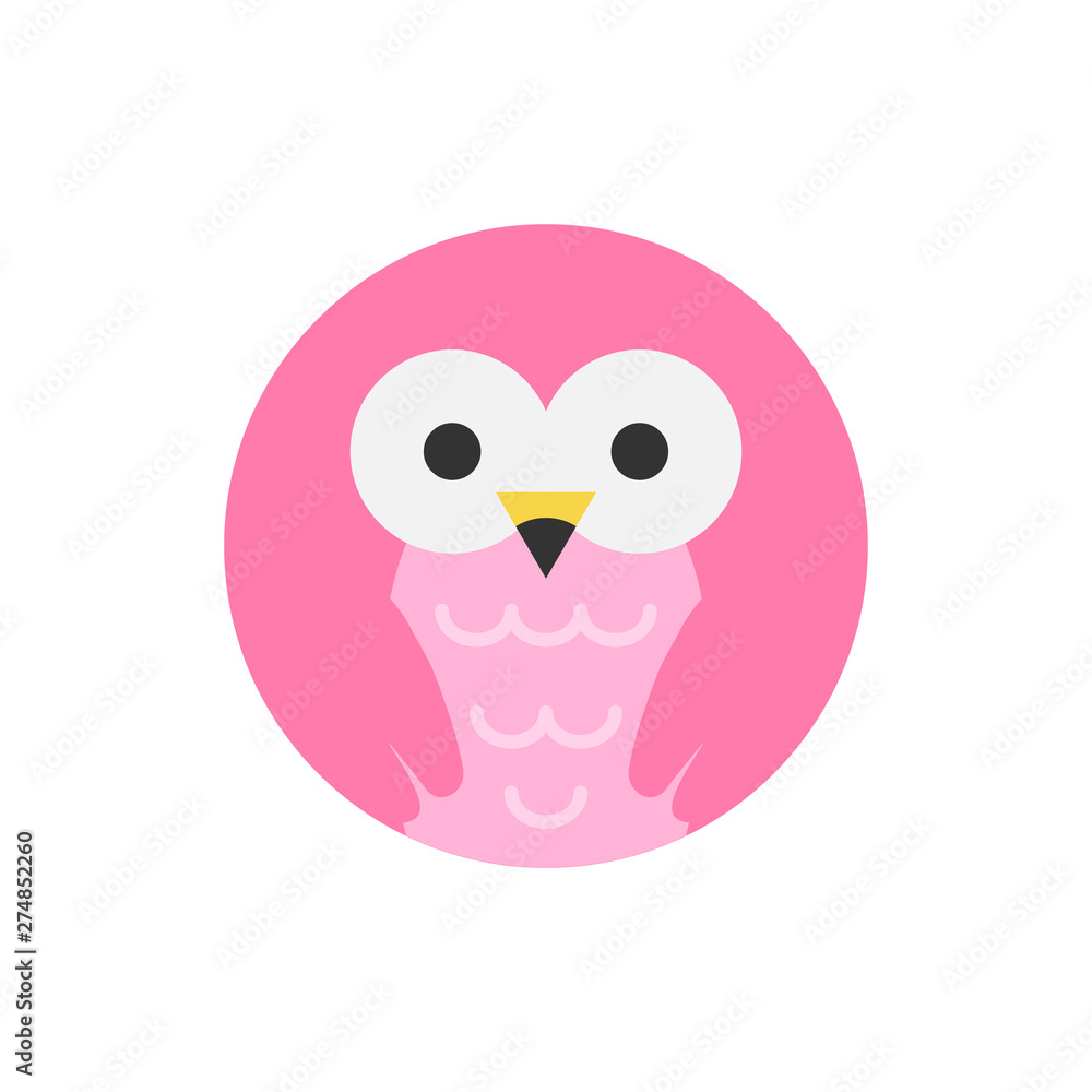 Cute flamingo round graphic vector icon. Pink flamingo bird, animal head, face illustration. Isolated. Cute flamingo round graphic vector icon. Pink flamingo bird, animal head, face illustration. Isolated.