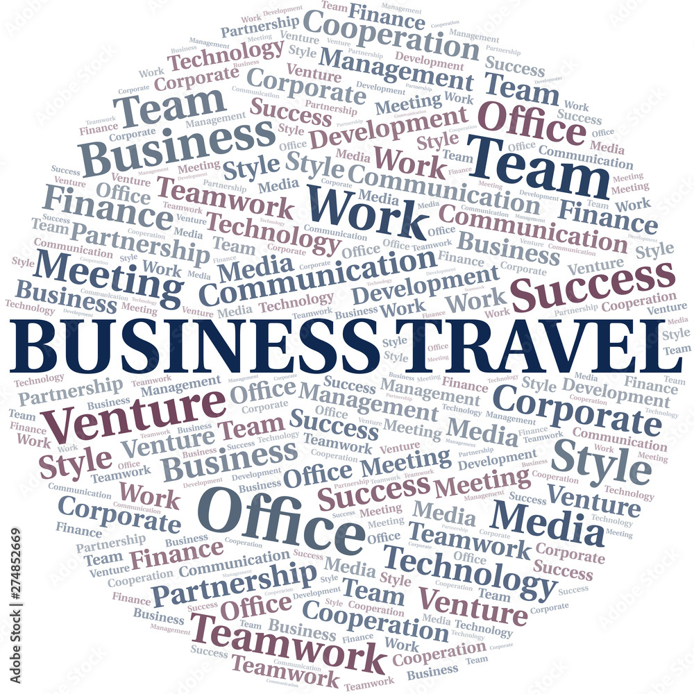 Business Travel word cloud. Collage made with text only. Business Travel word cloud. Collage made with text only.