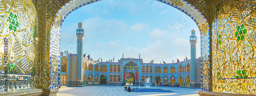 Panorama of Imamzadeh Helal Ali Holy Shrine, Aran o Bidgol, Iran photo