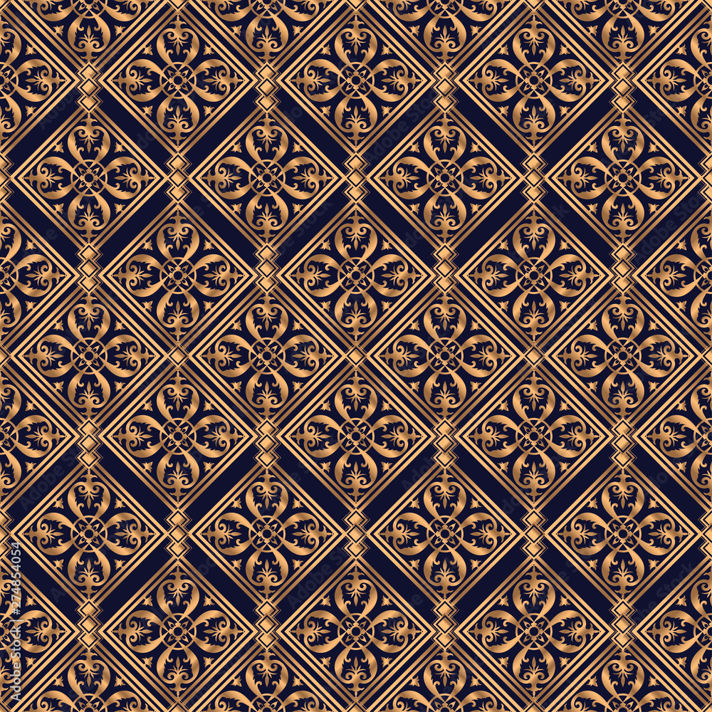 Royal pattern seamless vector. Islamic tile luxury background. Elegance design for beauty spa, wedding party, yoga wallpaper, gift packaging, wrapping paper texture, backdrop.