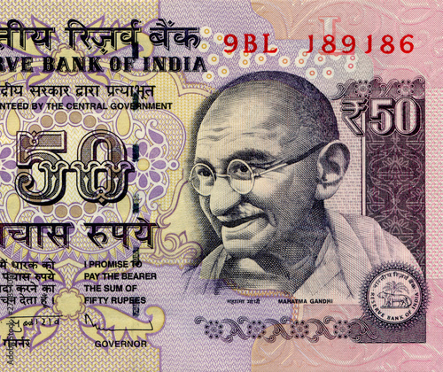 インド ガンジー紙幣 肖像画
