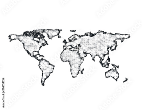 Financial technology, network information and world map