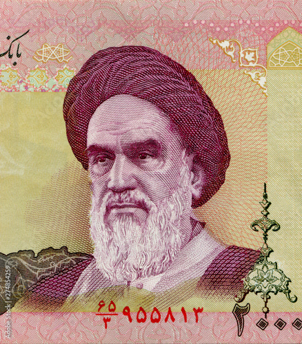 イラン ホメイニ師, 紙幣 肖像画