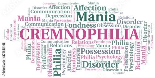 Cremnophilia word cloud. Type of Philia.