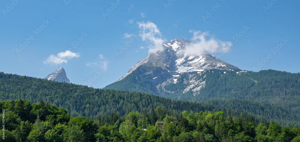 Obraz premium Panorama vom Berggipfel des Watzmann