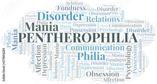 Pentherophilia word cloud. Type of Philia.