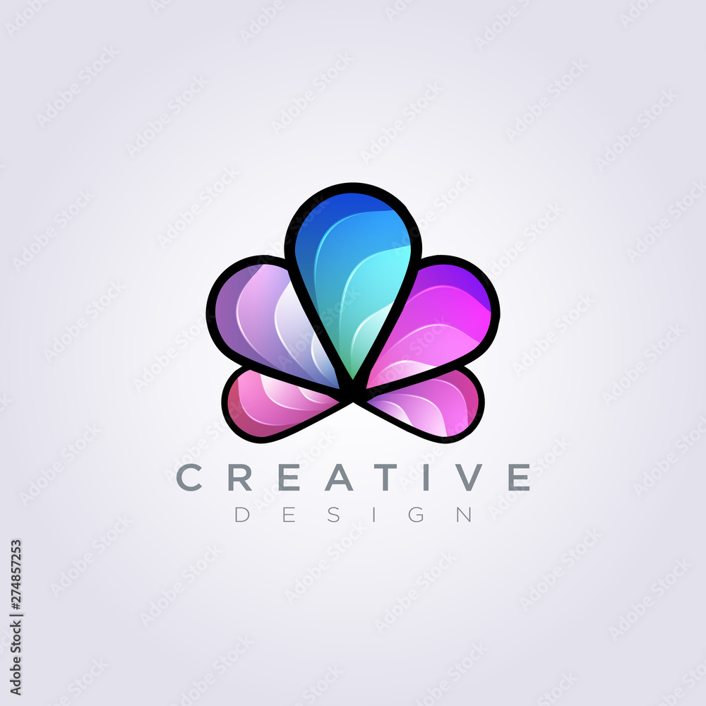 Beautiful and Elegant Decorative and Modern Flower Circle Vector Illustration Design Clipart Symbol Logo Template Beautiful and Elegant Decorative and Modern Flower Circle Vector Illustration Design Clipart Symbol Logo Template