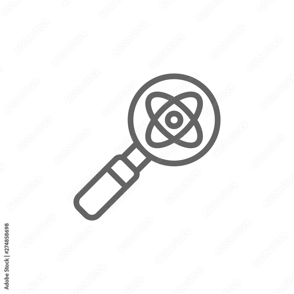 Research, atom icon. Element of bio engineering illustration. Thin line icon for website design and development, app development. Premium icon Research, atom icon. Element of bio engineering illustration. Thin line icon for website design and development, app development. Premium icon