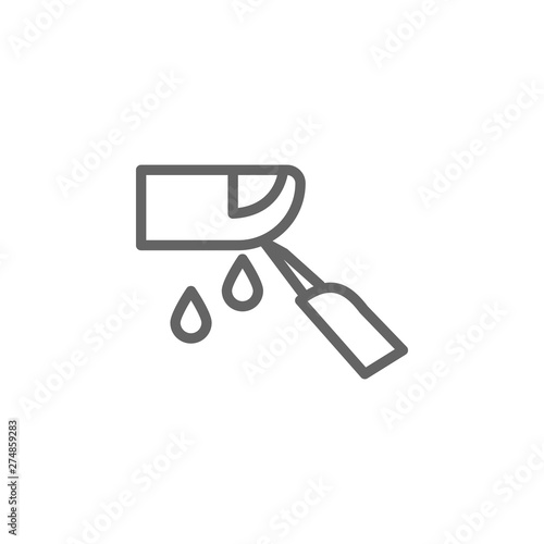 Glucometer, blood, finger icon. Element of bio engineering illustration. Thin line icon for website design and development, app development. Premium icon