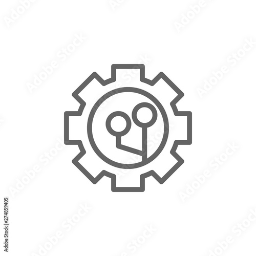 Nanotechnology, screw icon. Element of bio engineering illustration. Thin line icon for website design and development, app development. Premium icon