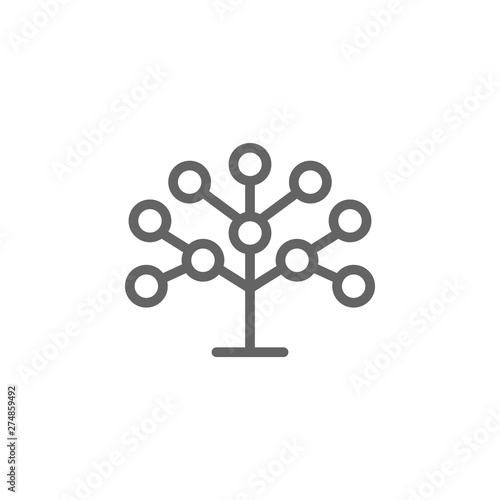 Phylogenetic, tree icon. Element of bio engineering illustration. Thin line icon for website design and development, app development. Premium icon