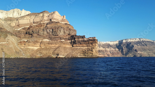 Beautiful sea landscape of Santorini volcano. Greece