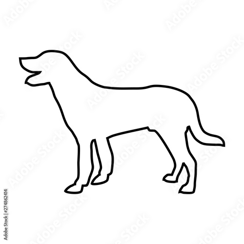 dog black flat icon. vector illustration logo. isolated on white background